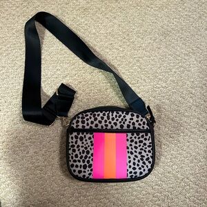 Neoprene cross body purse